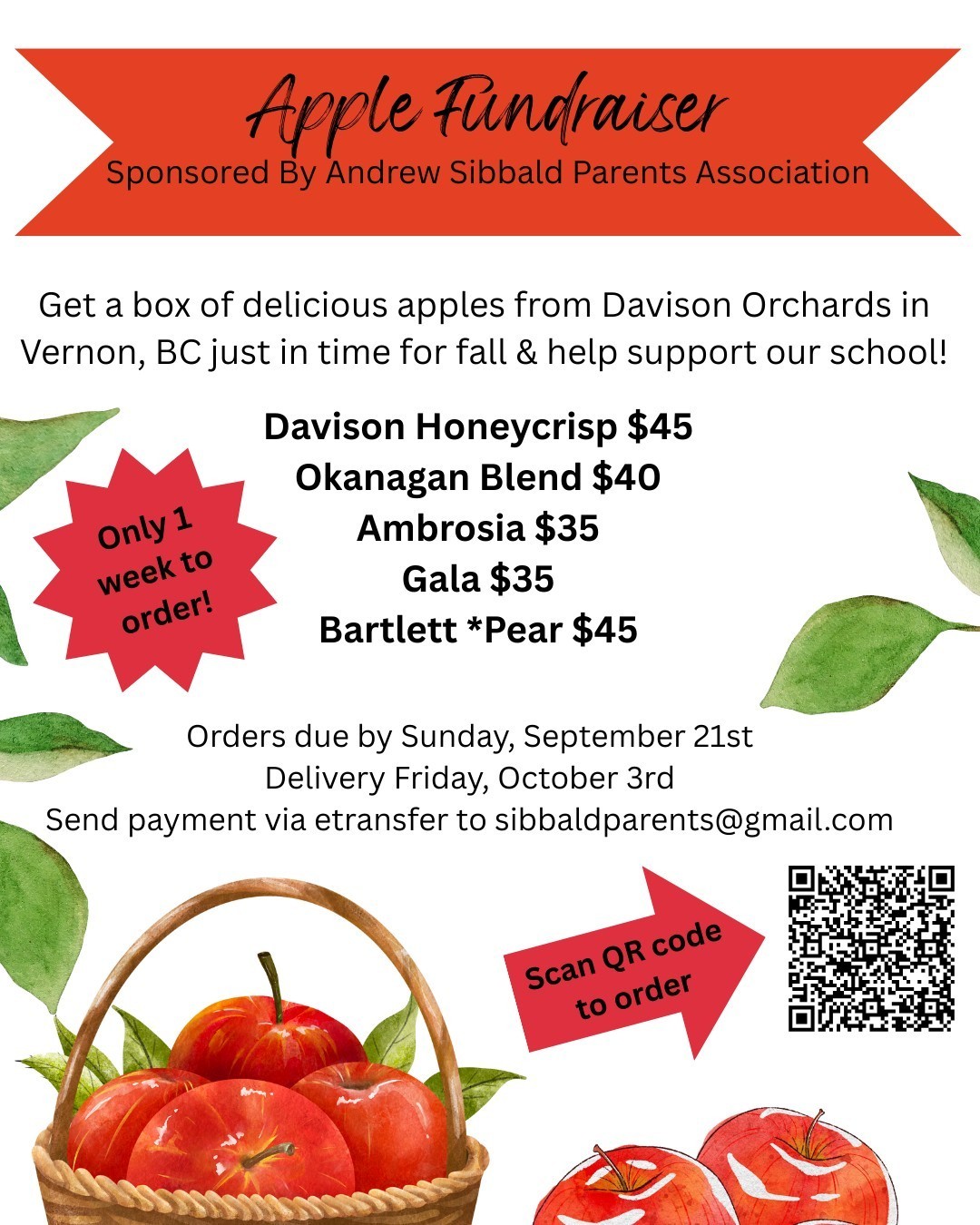 Davison Orchards Apple Fundraiser 2025
